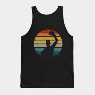 Boxing Boxer Silhouette On A Distressed Retro Sunset graphic Tank Top